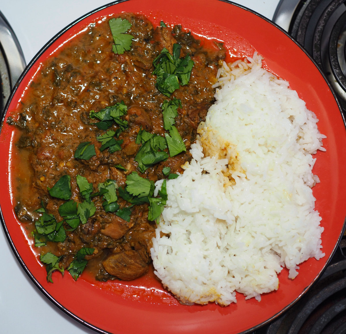 Fragnant spinach curry